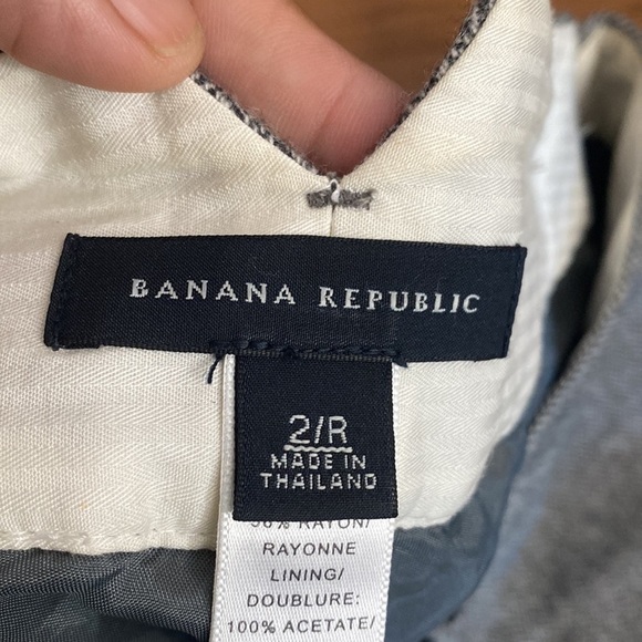 Banana Republic Herringbone Lined Wool Blend Dress Pants Size: 2 - Picture 5 of 6